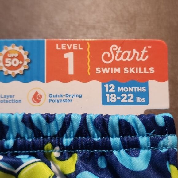 Swim School Reusable Swim diaper Blue Shark and Octopus Age 12m and up  18-22lb - Picture 9 of 11